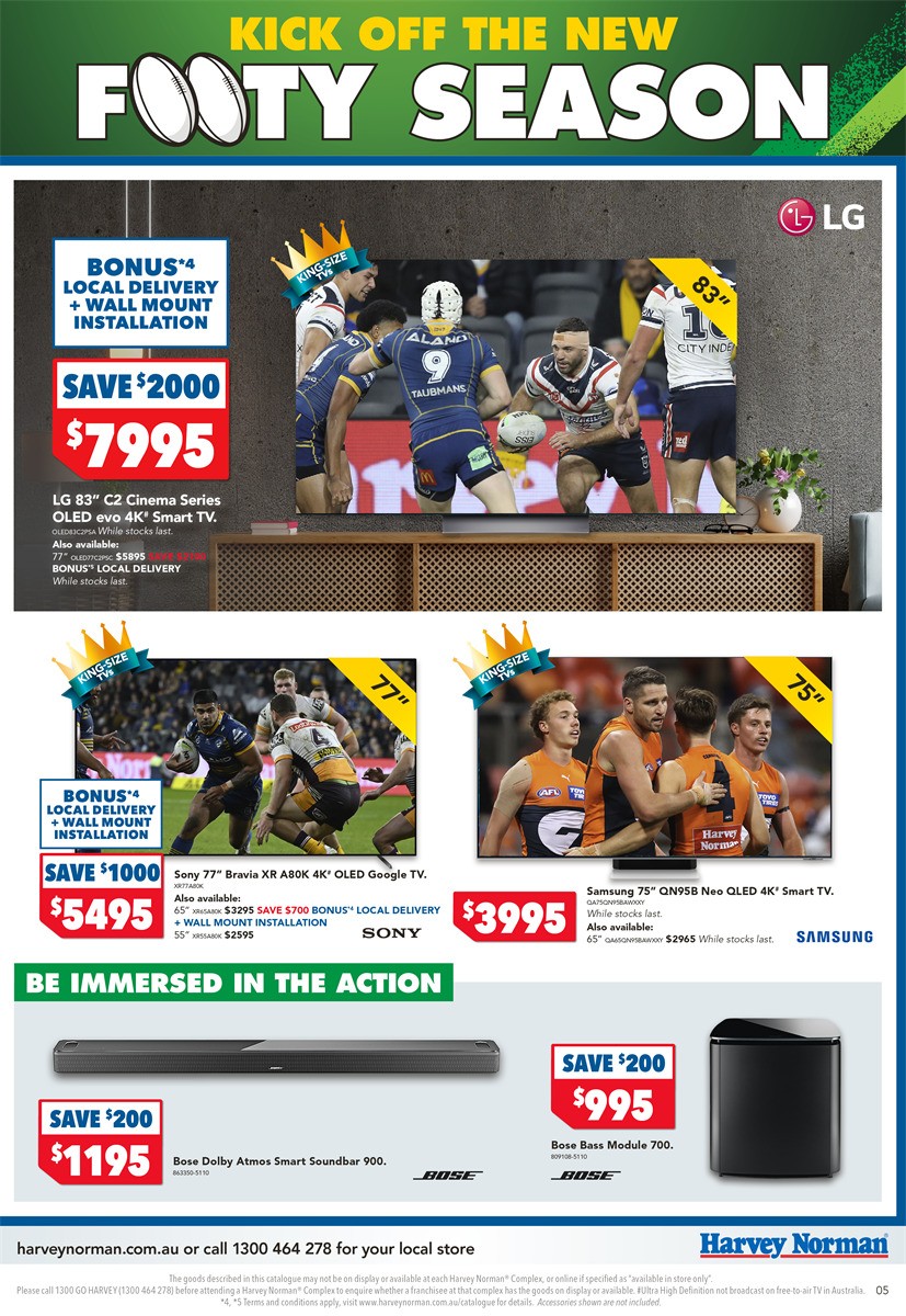 Harvey Norman Kick Off the New Footy Season Catalogues from 2 March