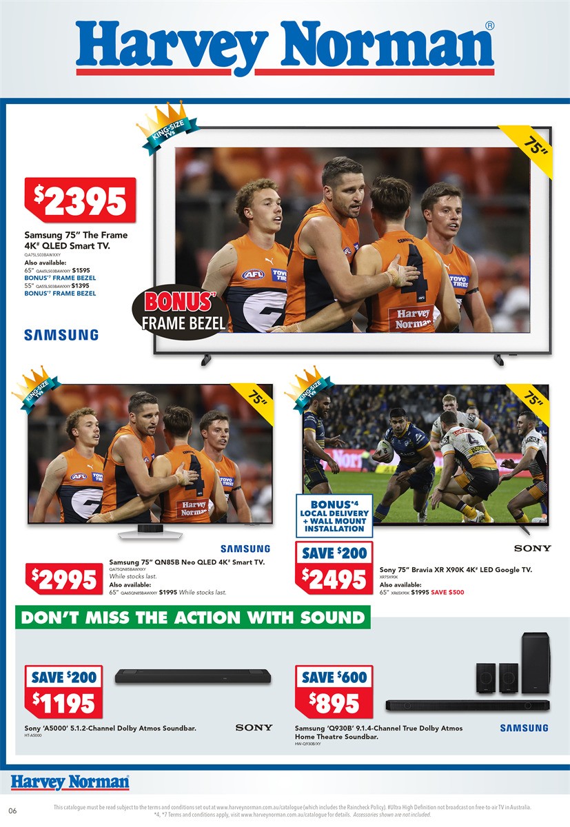 Harvey Norman Kick Off the New Footy Season Catalogues from 2 March