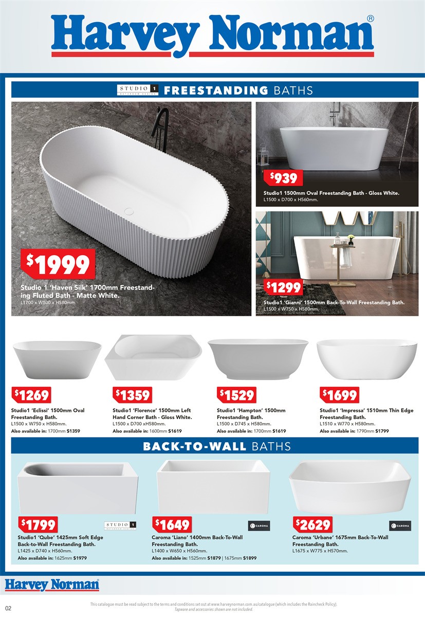 Harvey Norman March Bathroom & Tiles Catalogues from 9 March