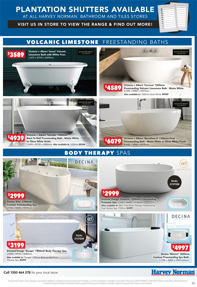Harvey Norman March Bathroom & Tiles Catalogues from 9 March