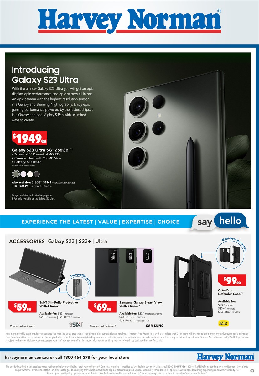 Harvey Norman Say Hello Mobiles Catalogues from 16 March
