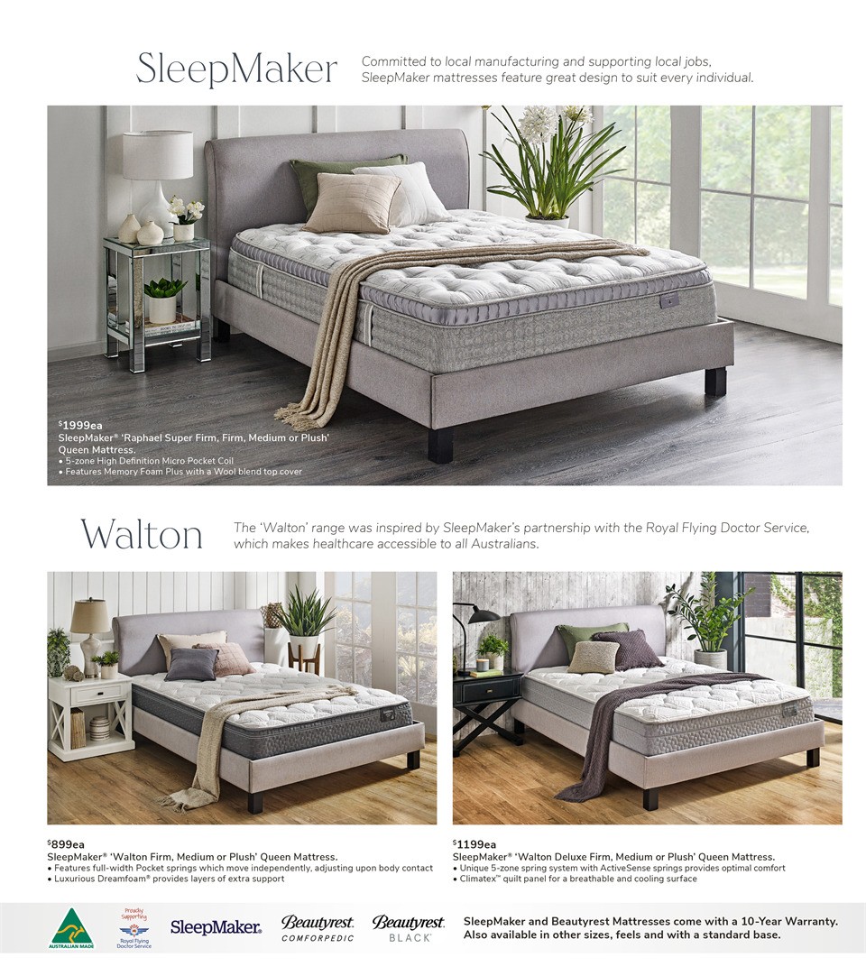 Harvey Norman Sleep Soundly on an Australian Made Mattress Catalogues from 17 April