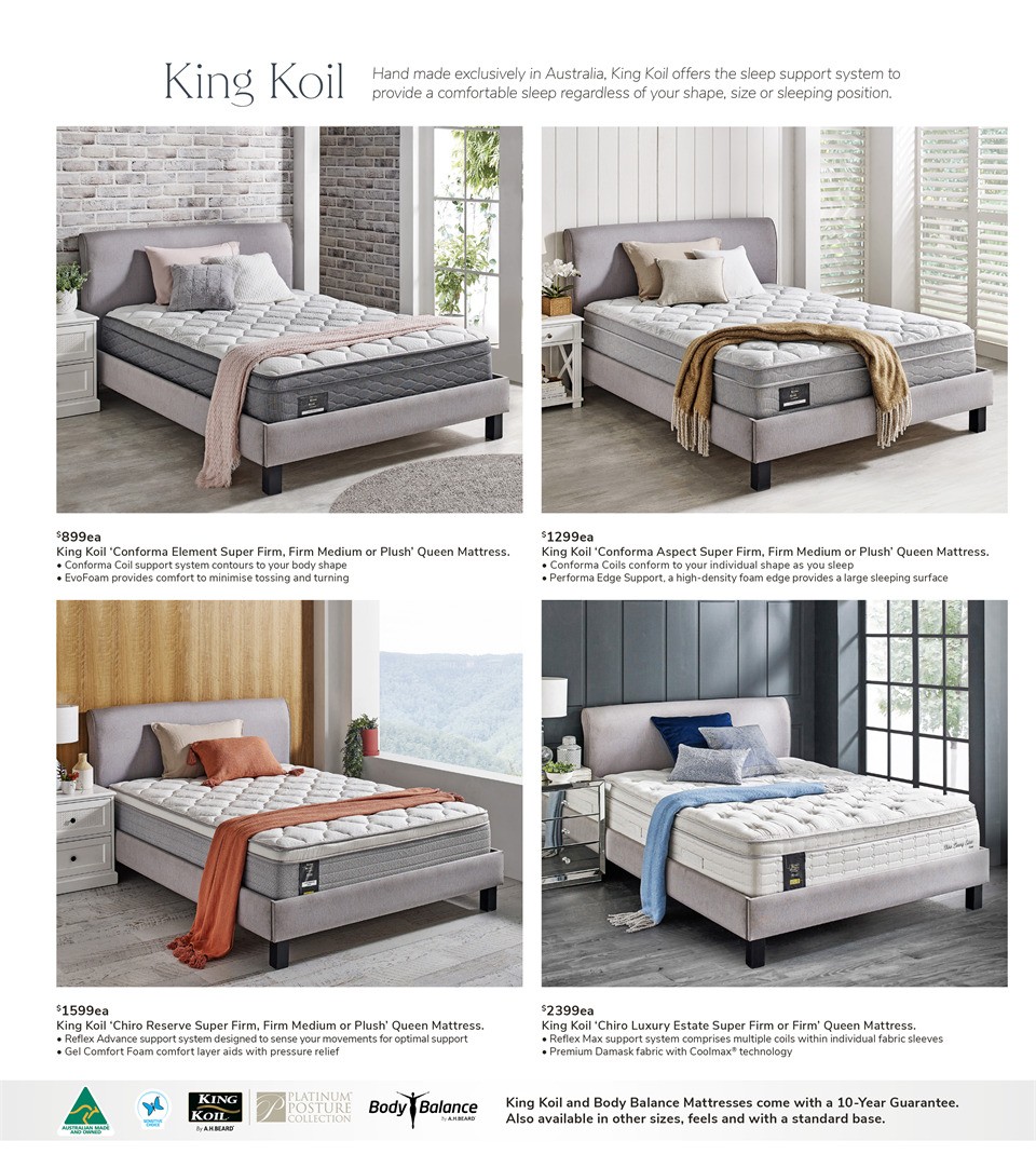 Harvey Norman Sleep Soundly on an Australian Made Mattress Catalogues from 17 April