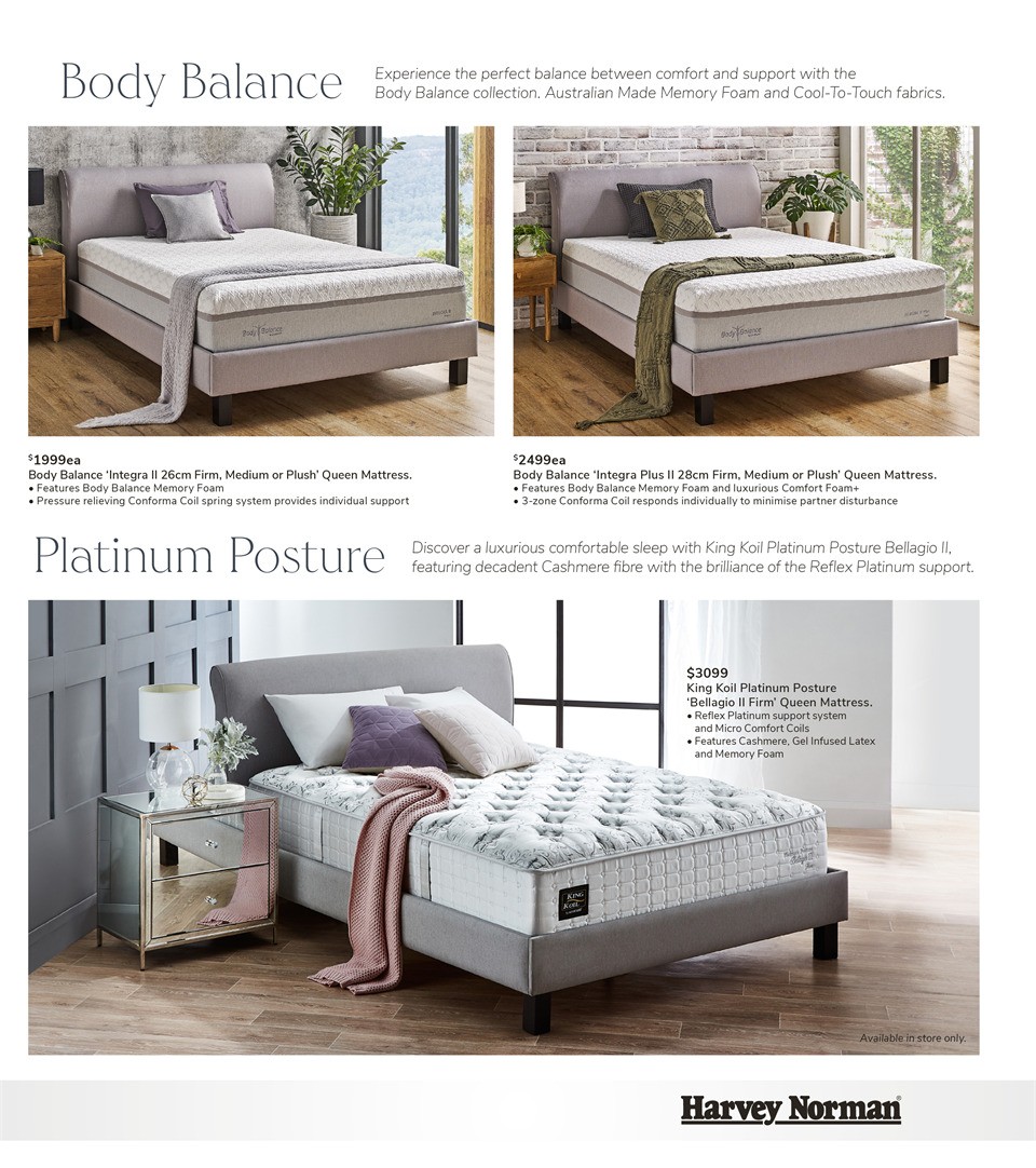 Harvey Norman Sleep Soundly on an Australian Made Mattress Catalogues from 17 April