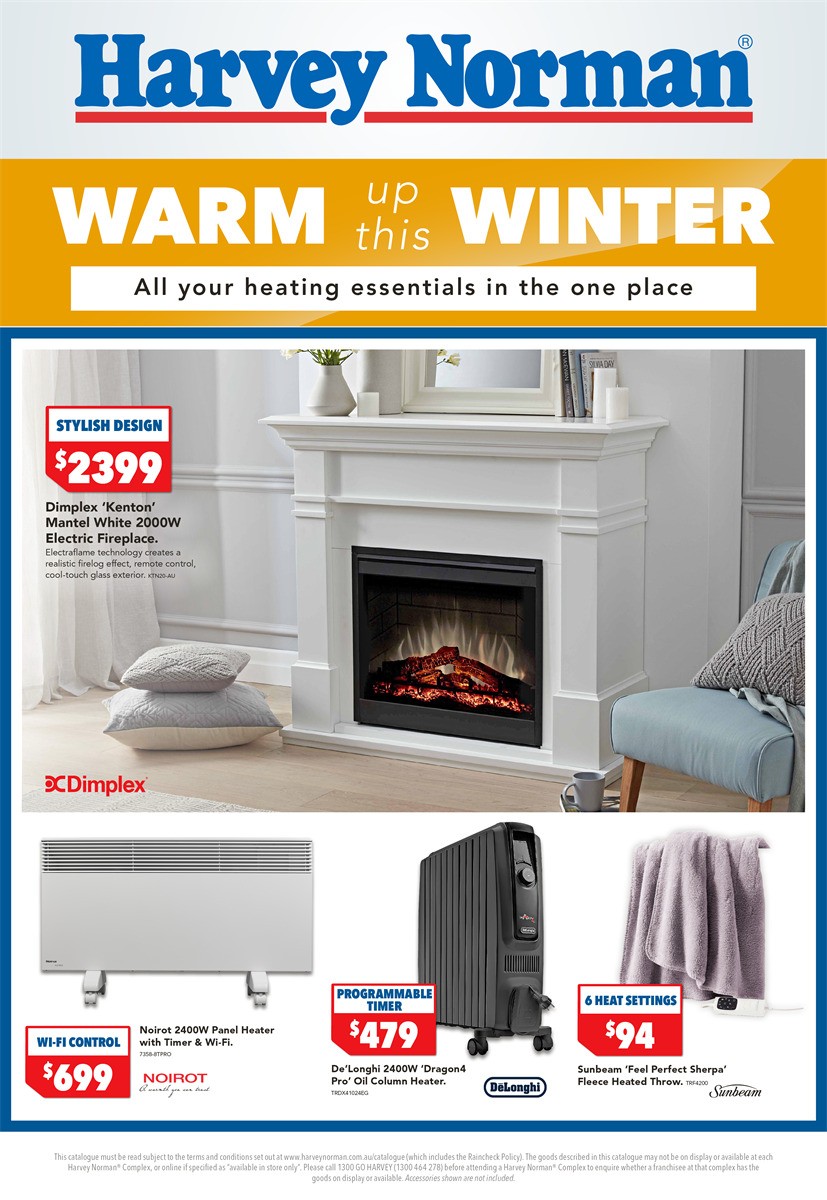 Harvey Norman Warm Up This Winter Catalogues from 1 May