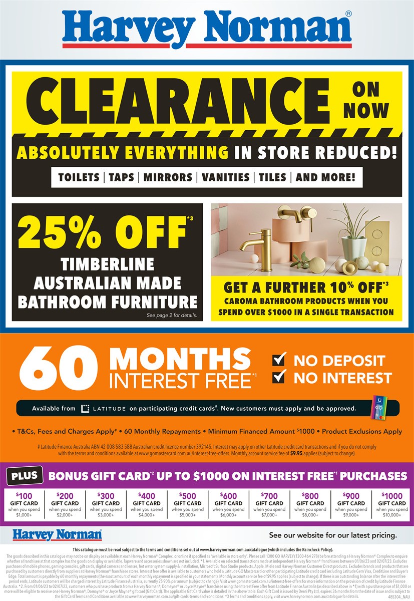 Harvey Norman Catalogues from 2 June