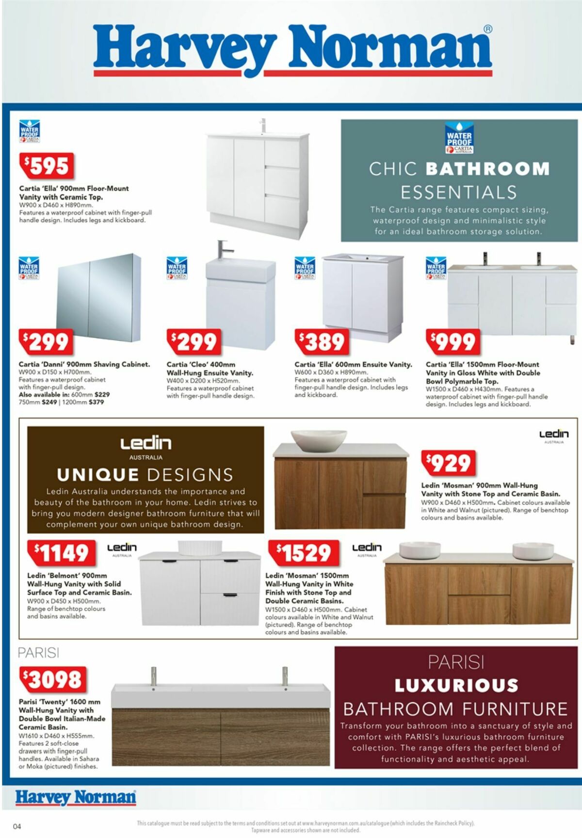 Harvey Norman October Bathrooms & Tiles Catalogues from 13 October