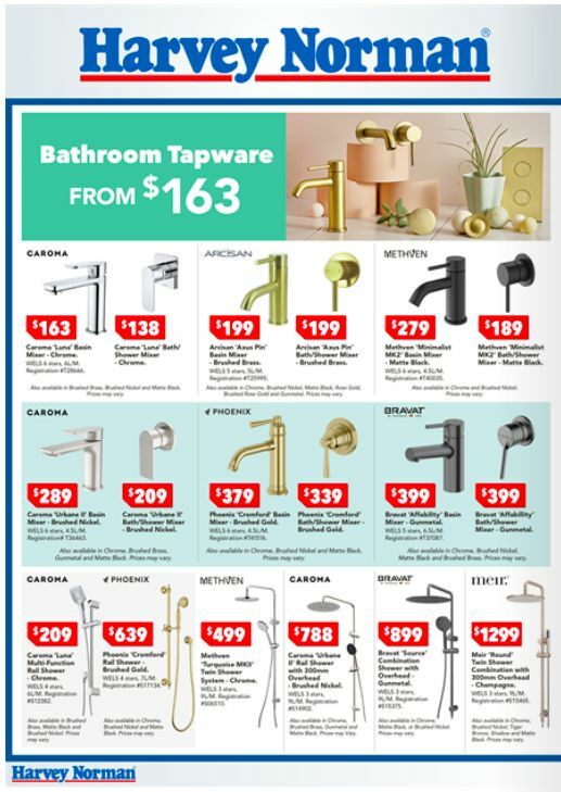 Harvey Norman Bathroom And Tiles Catalogues from 2 December