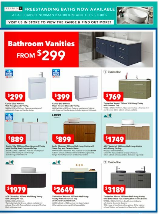 Harvey Norman Bathroom And Tiles Catalogues from 2 December