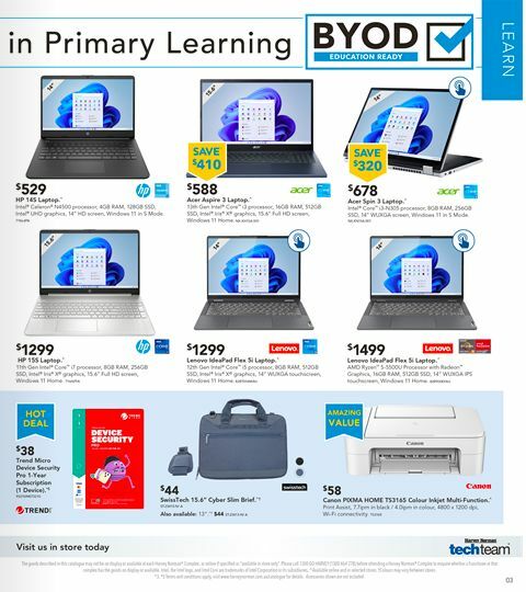 Harvey Norman Back to School Computers Catalogues from 23 January