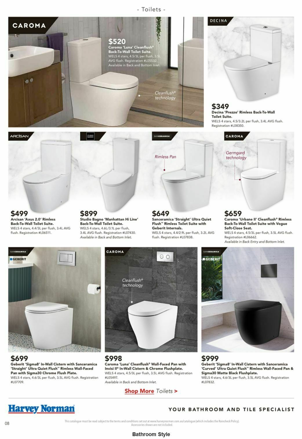 Harvey Norman Bathroom Style Catalogues from 3 April