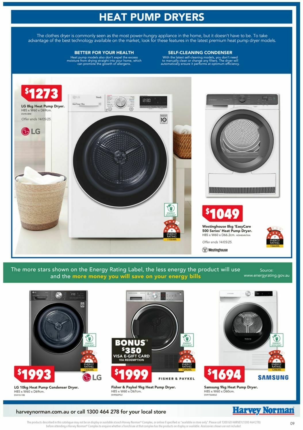Harvey Norman Catalogues from 9 May