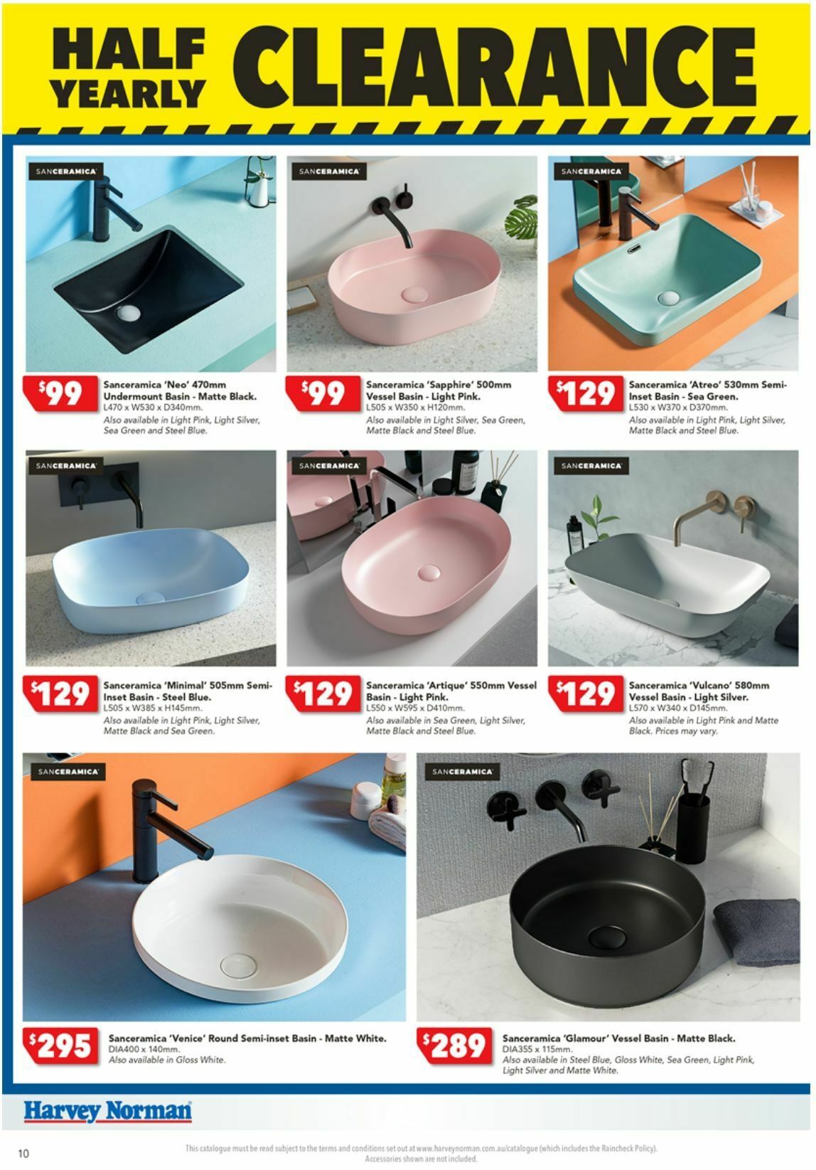 Harvey Norman Bathroom Clearance Catalogues from 25 December