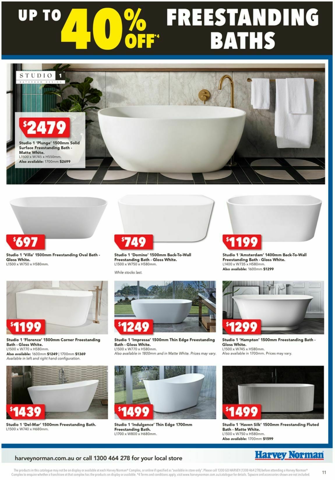 Harvey Norman Bathroom Clearance Catalogues from 25 December