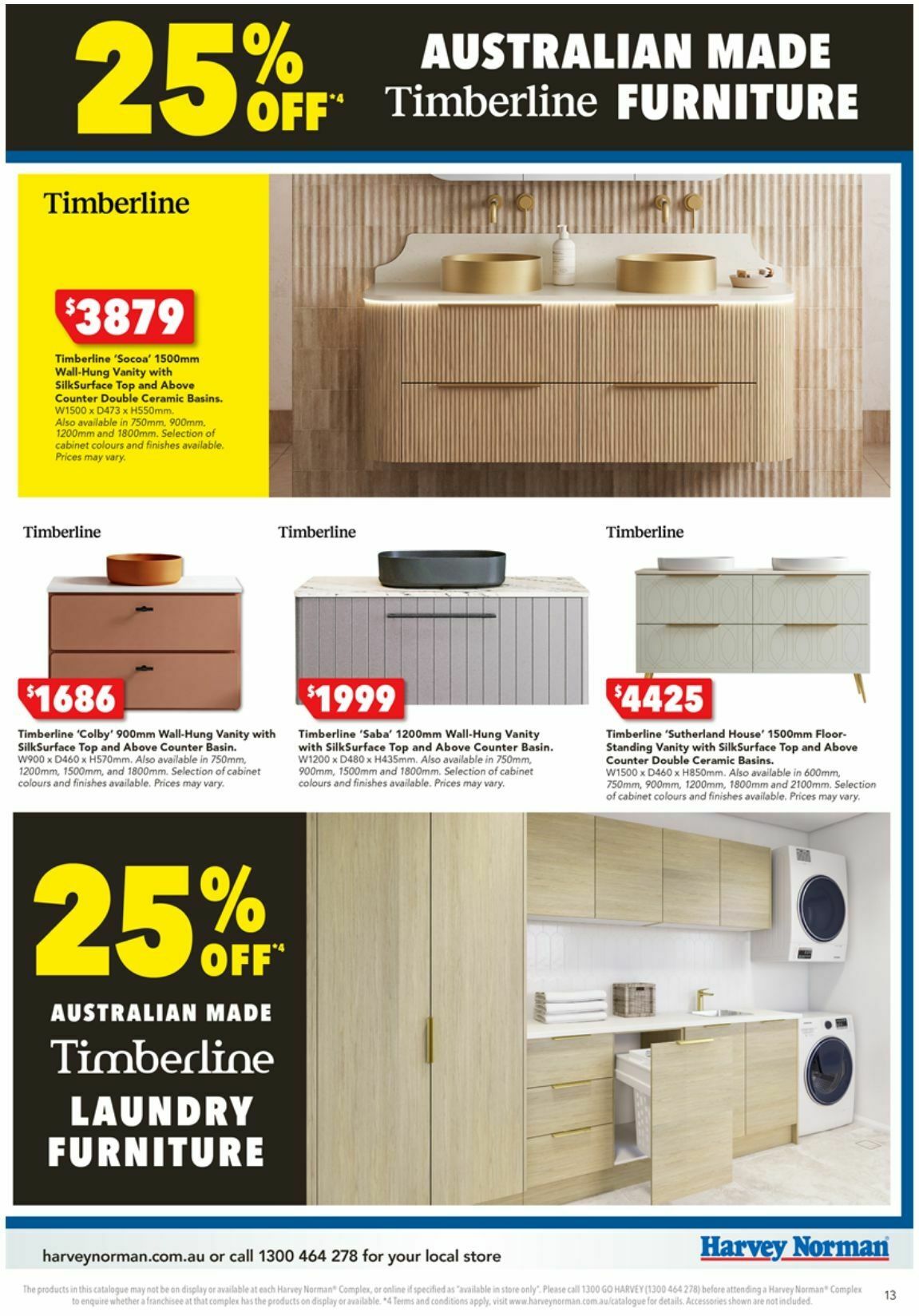 Harvey Norman Bathroom Clearance Catalogues from 25 December