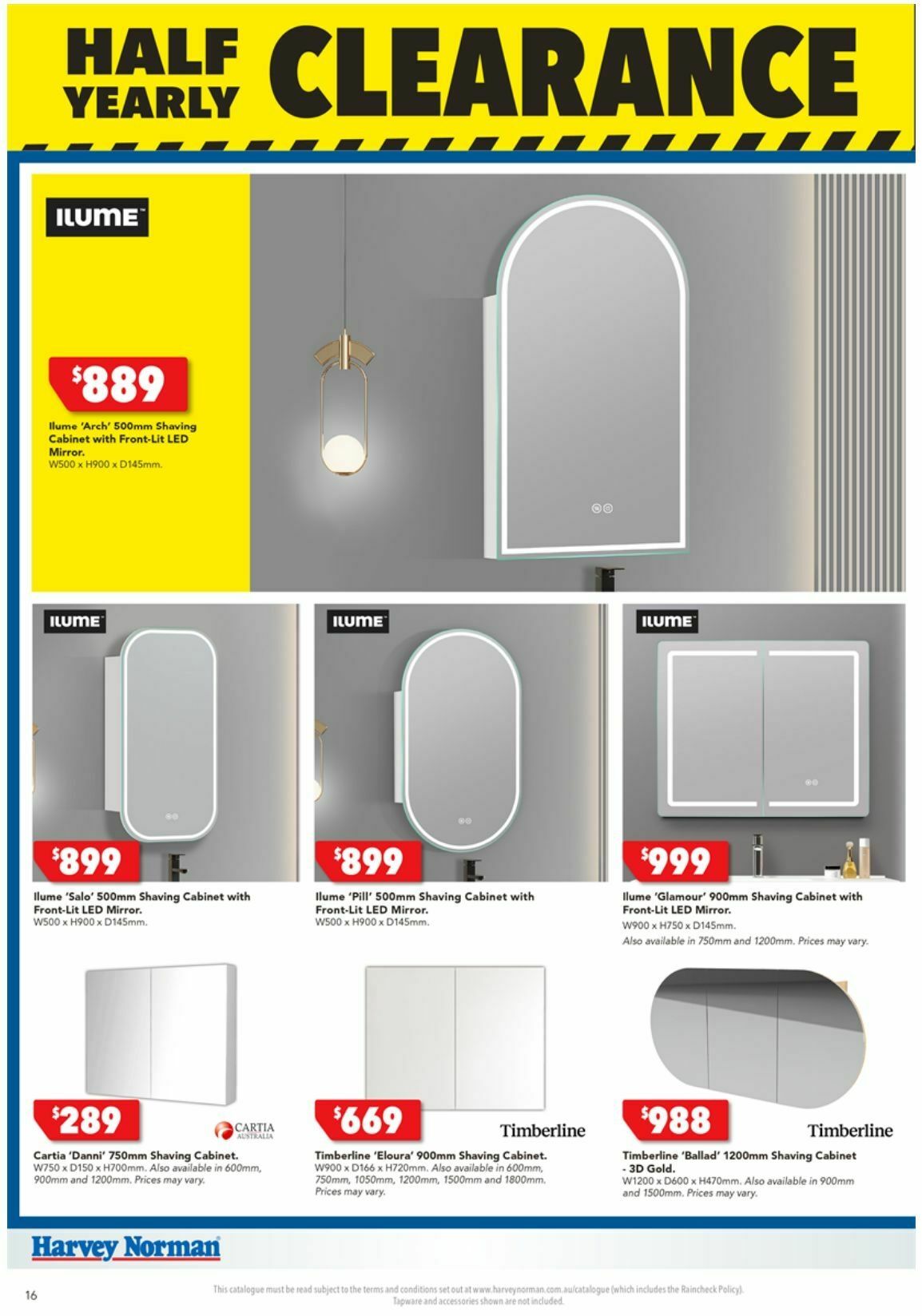 Harvey Norman Bathroom Clearance Catalogues from 25 December