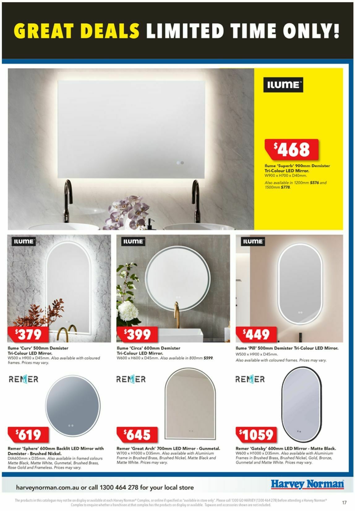Harvey Norman Bathroom Clearance Catalogues from 25 December