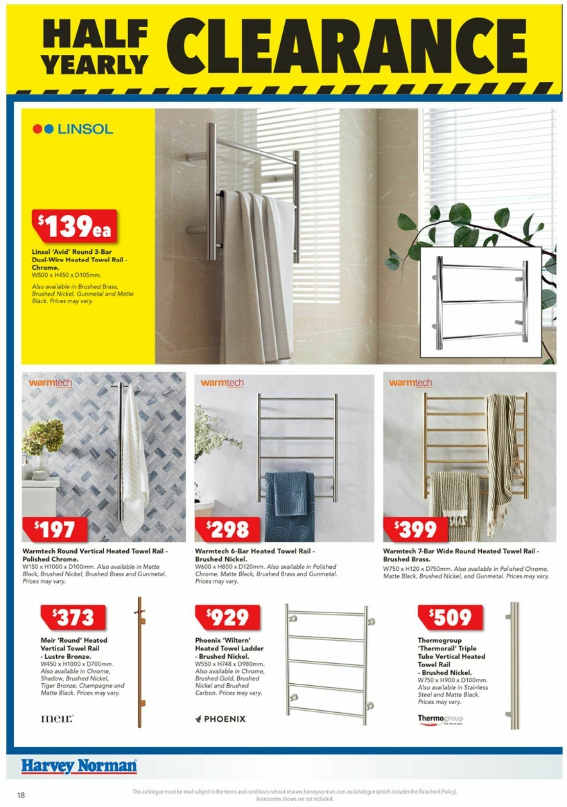 Harvey Norman Bathroom Clearance Catalogues from 25 December