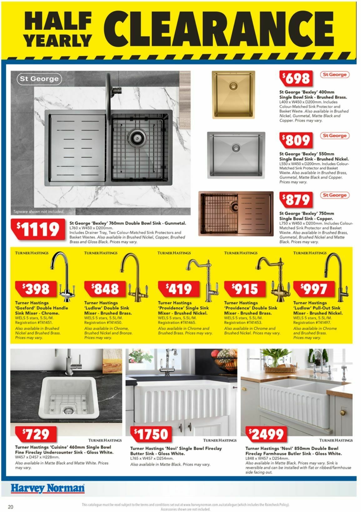 Harvey Norman Bathroom Clearance Catalogues from 25 December