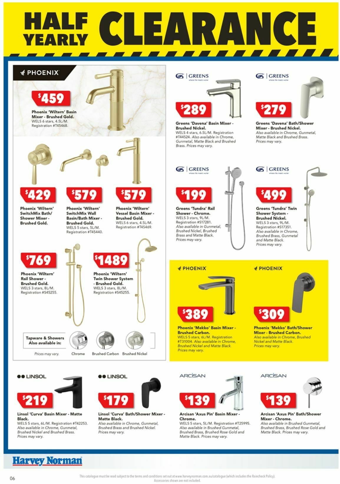 Harvey Norman Bathroom Clearance Catalogues from 25 December