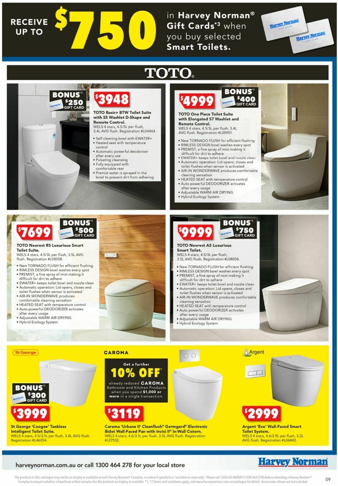 Harvey Norman Bathroom Clearance Catalogues from 25 December