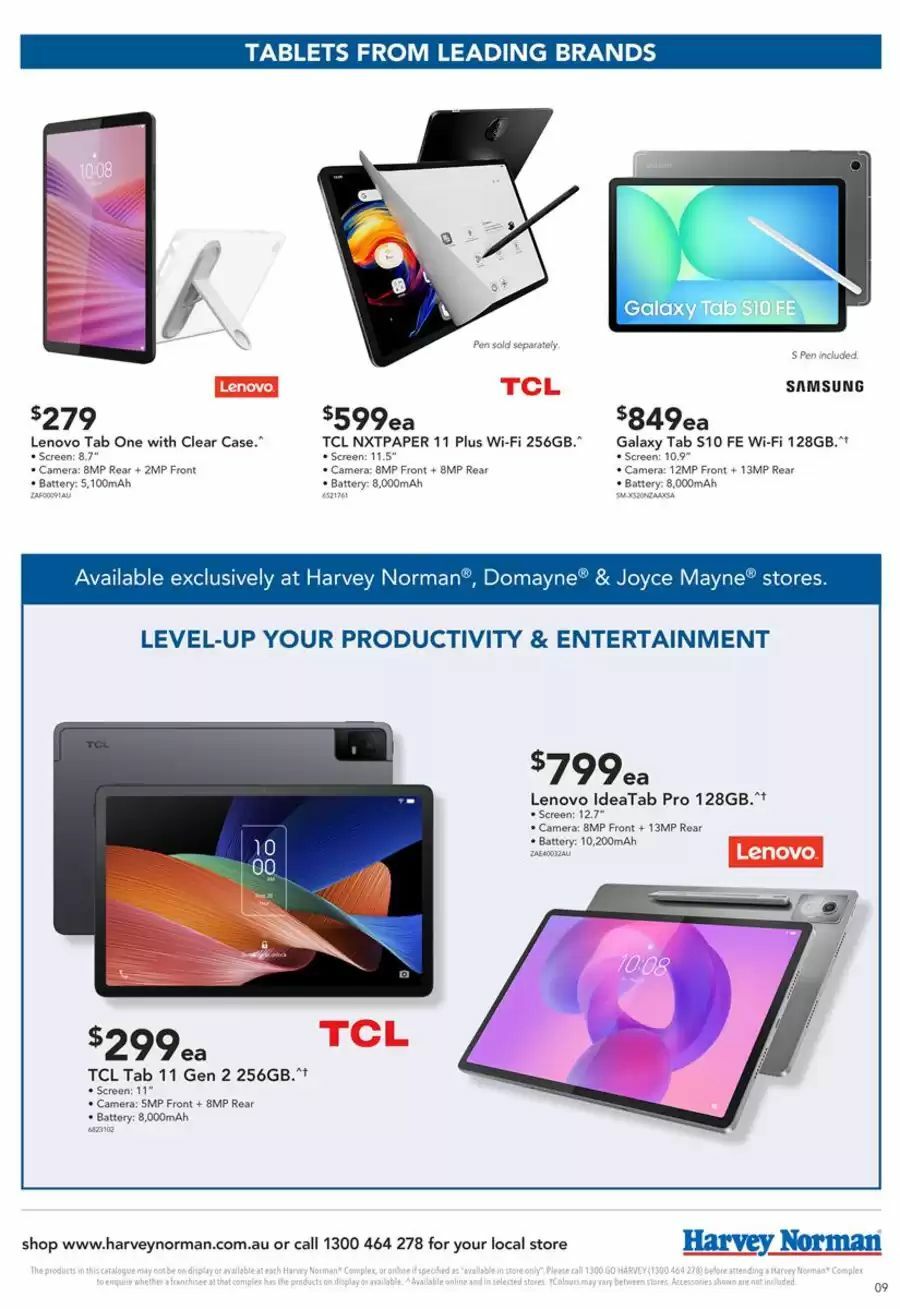 Harvey Norman Catalogues from 9 July