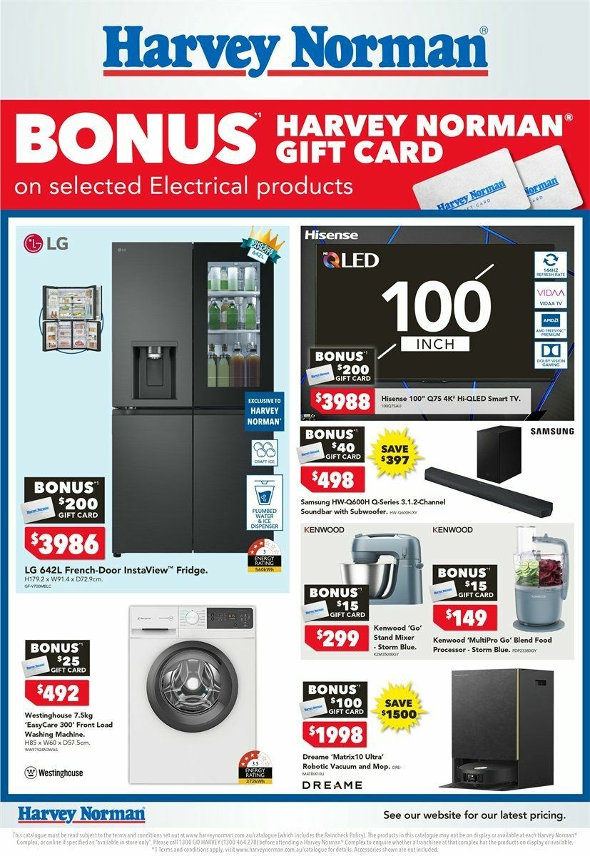 Harvey Norman Catalogues from 6 August