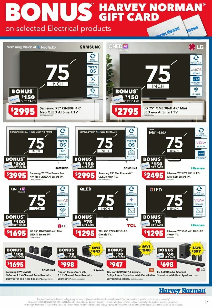 Harvey Norman Catalogues from 6 August