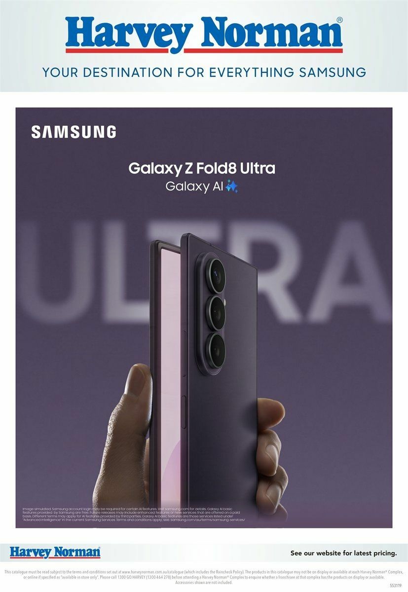 Harvey Norman Samsung Out Now Catalogues from 14 August