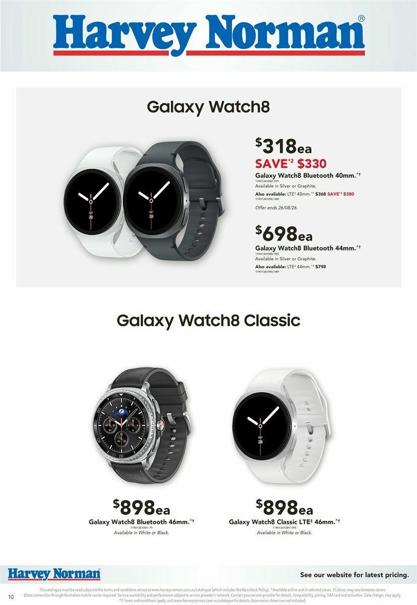 Harvey Norman Samsung Out Now Catalogues from 14 August