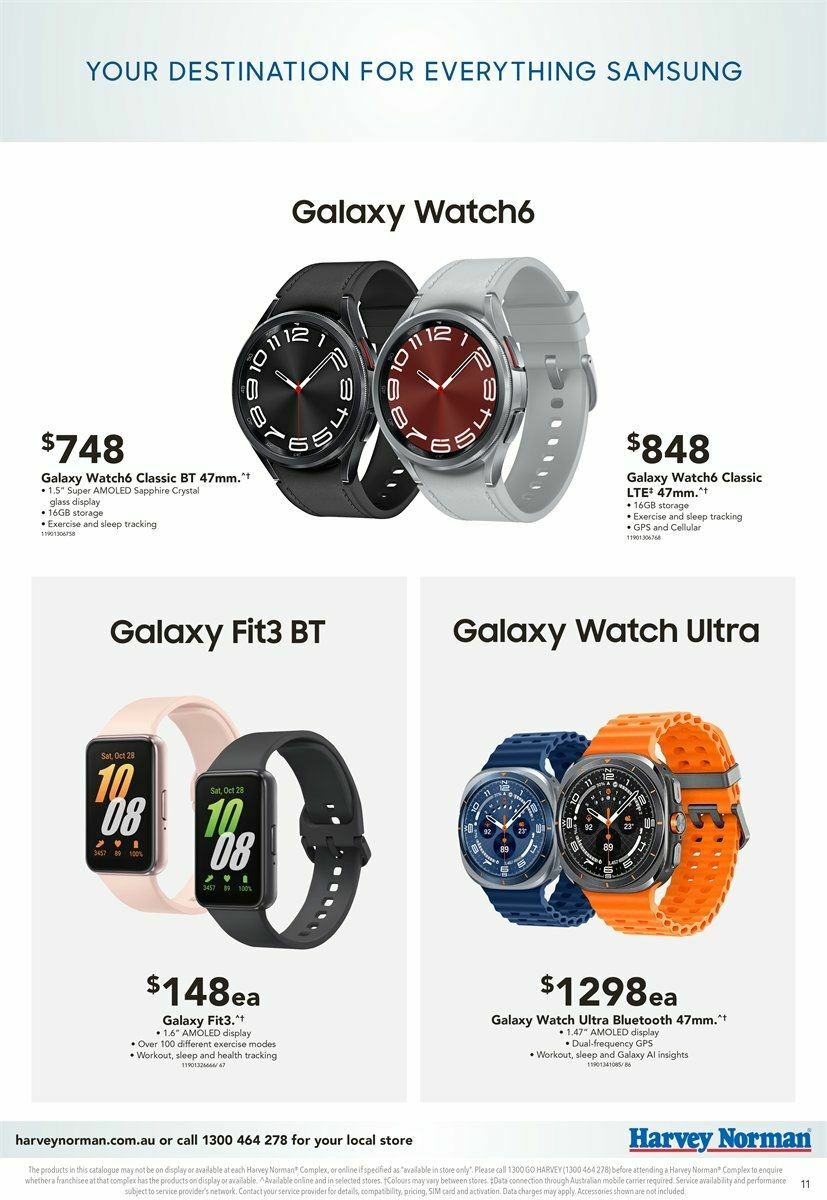 Harvey Norman Samsung Out Now Catalogues from 14 August