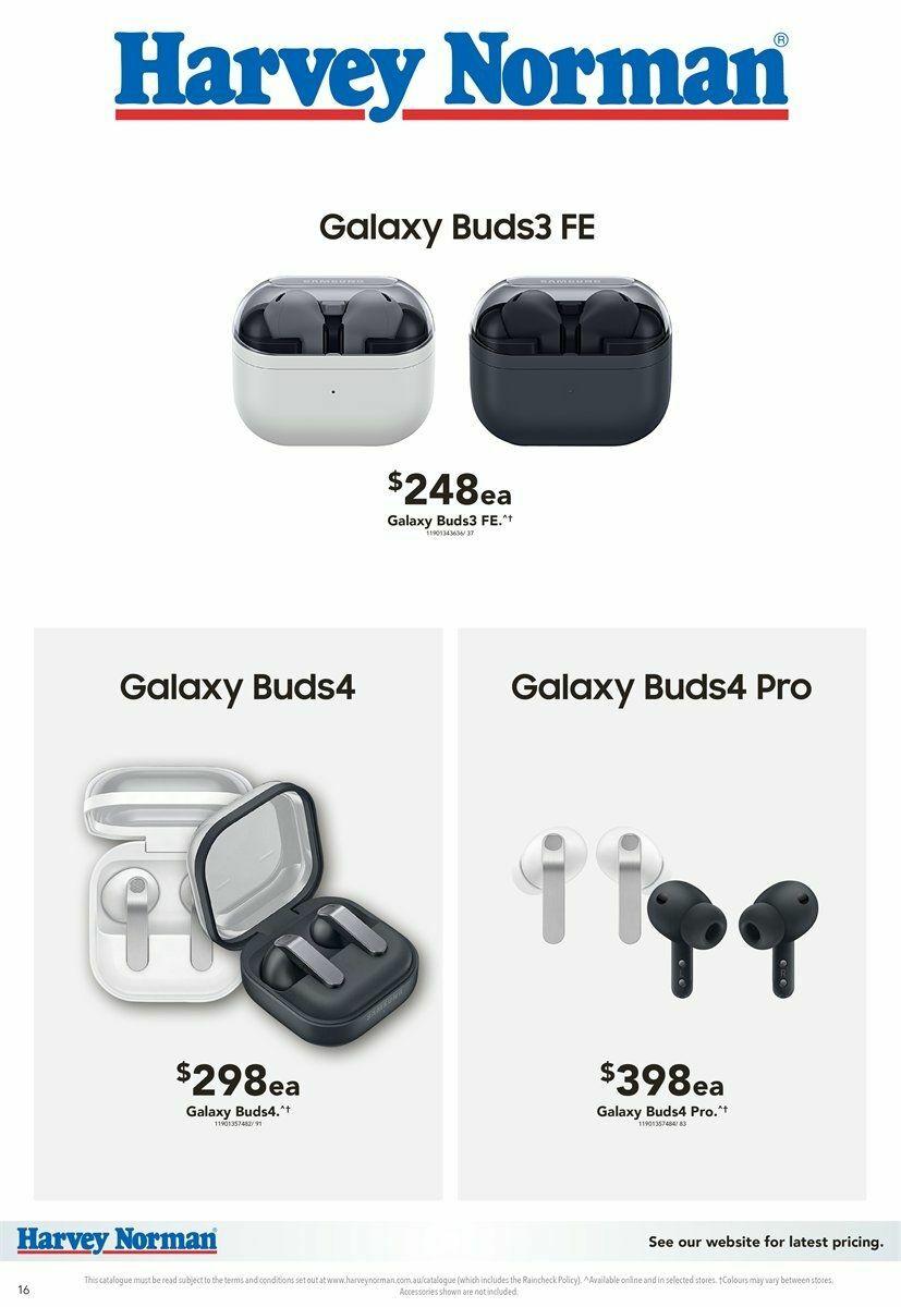 Harvey Norman Samsung Out Now Catalogues from 14 August
