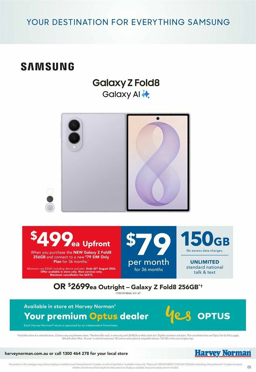 Harvey Norman Samsung Out Now Catalogues from 14 August