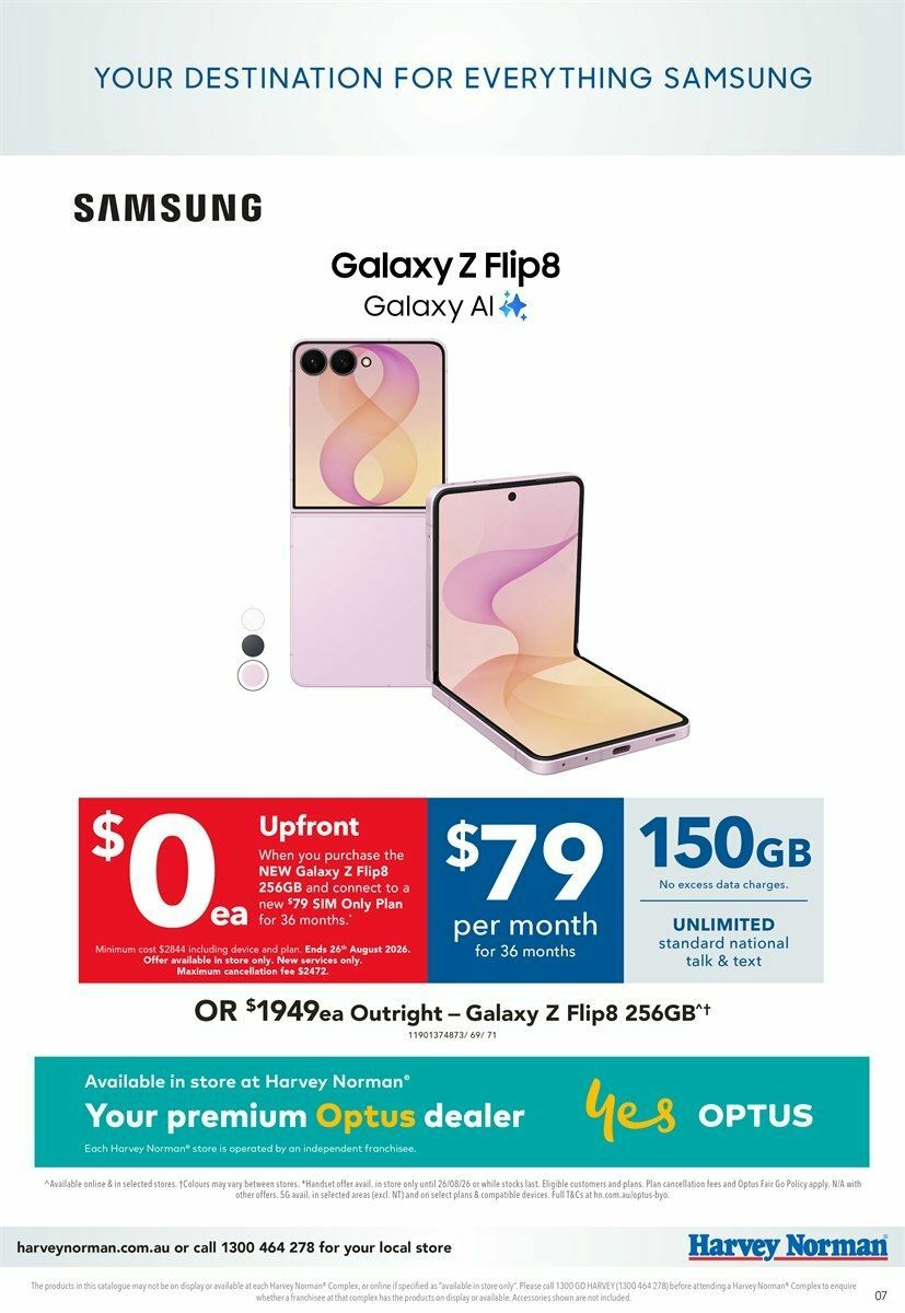 Harvey Norman Samsung Out Now Catalogues from 14 August