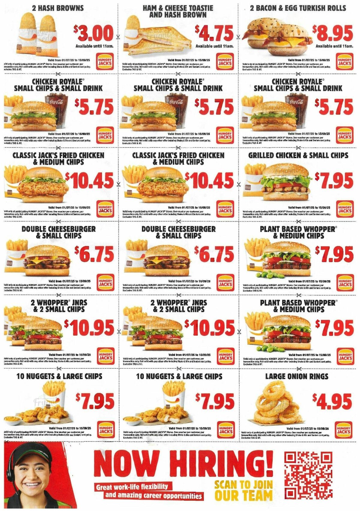Hungry Jack's Catalogues from 1 July