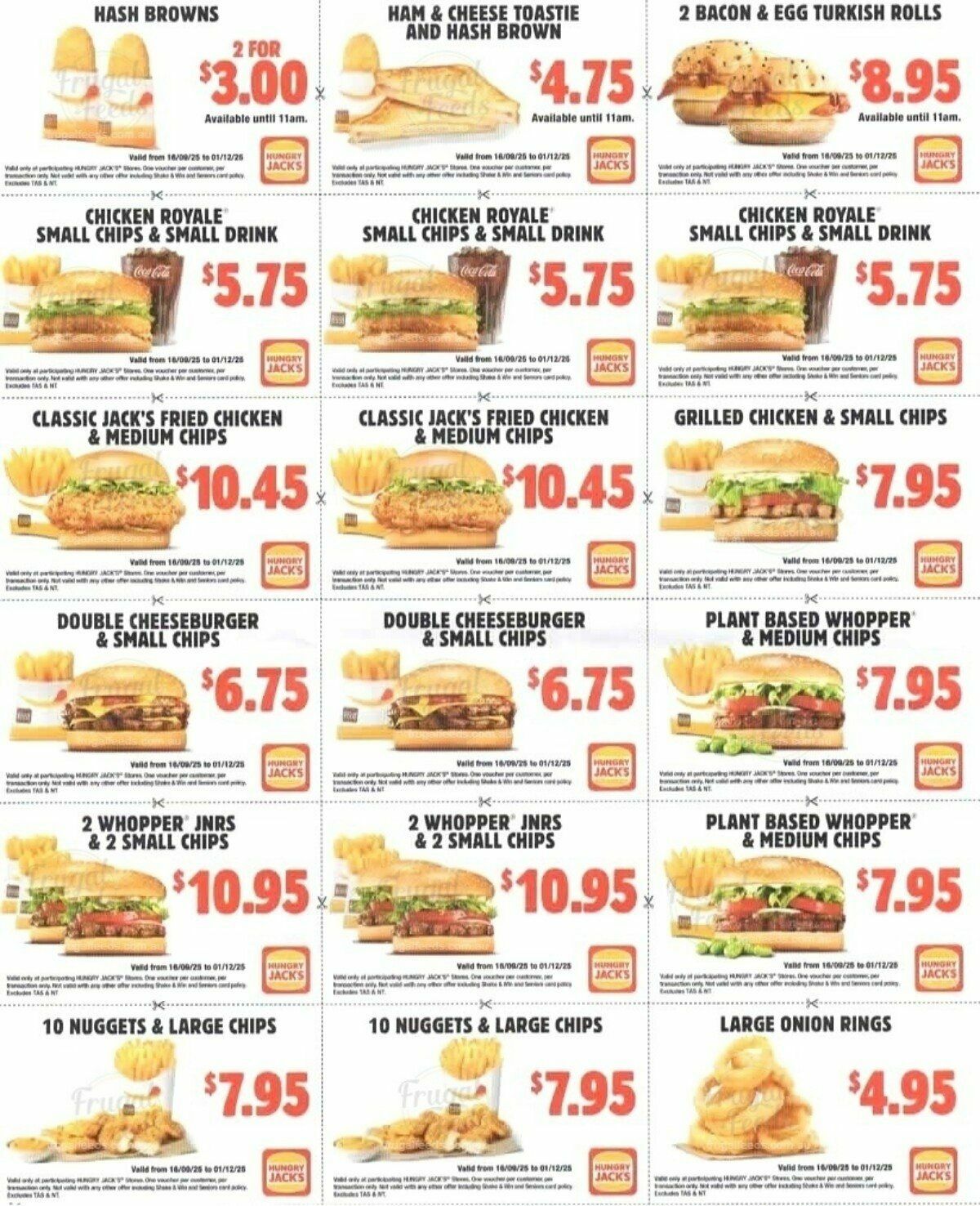 Hungry Jack's Catalogues from 16 September