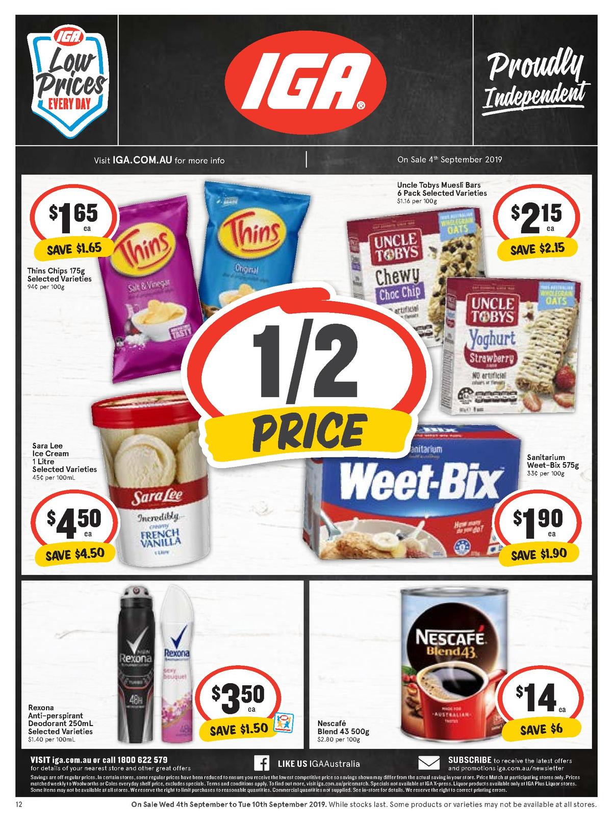 IGA Catalogues from 4 September