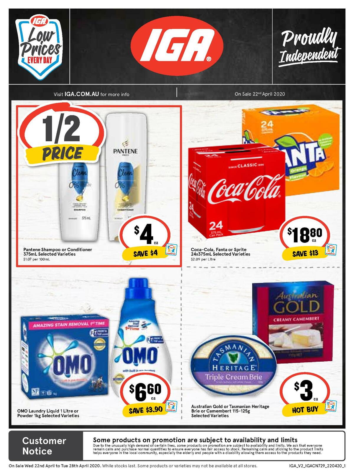 IGA Catalogues from 22 April