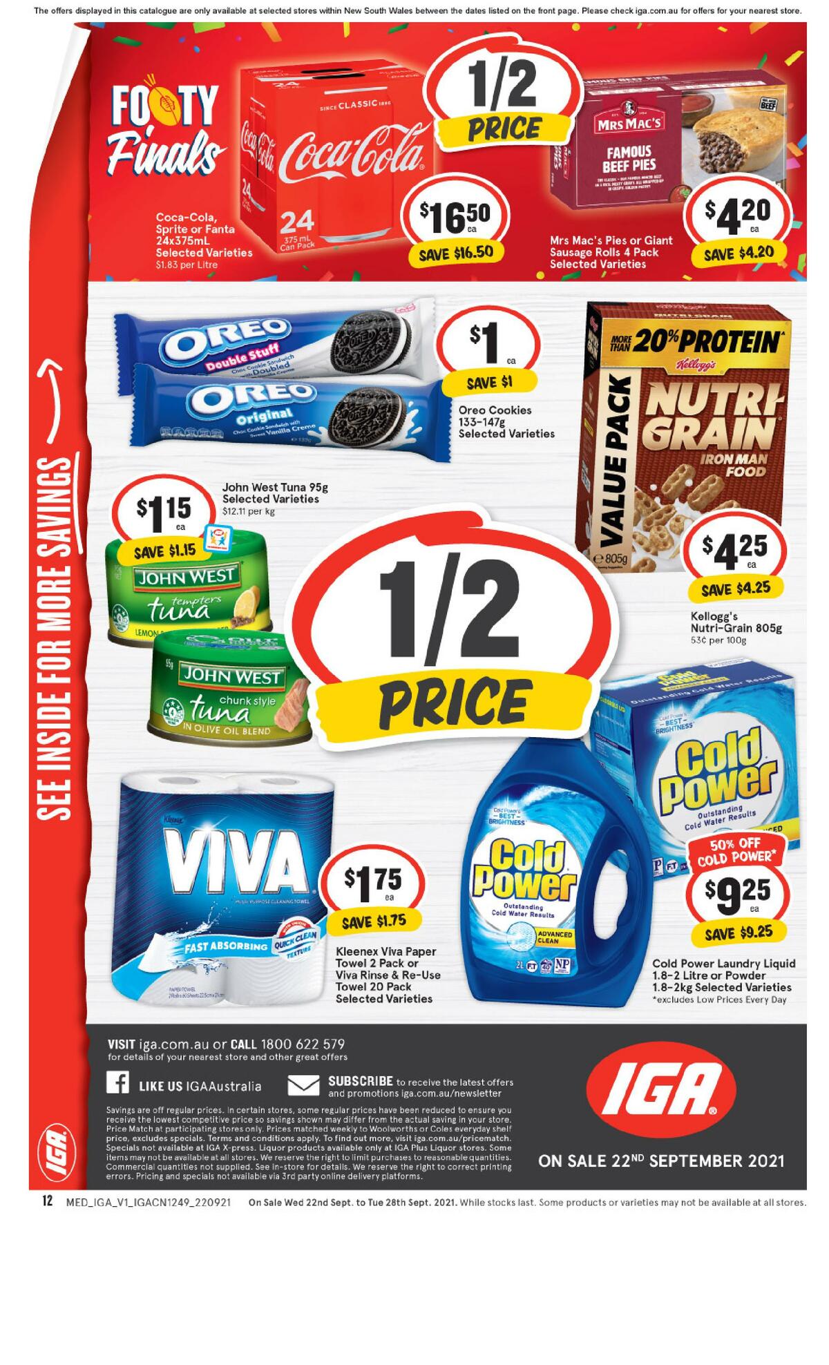 IGA Catalogues from 22 September