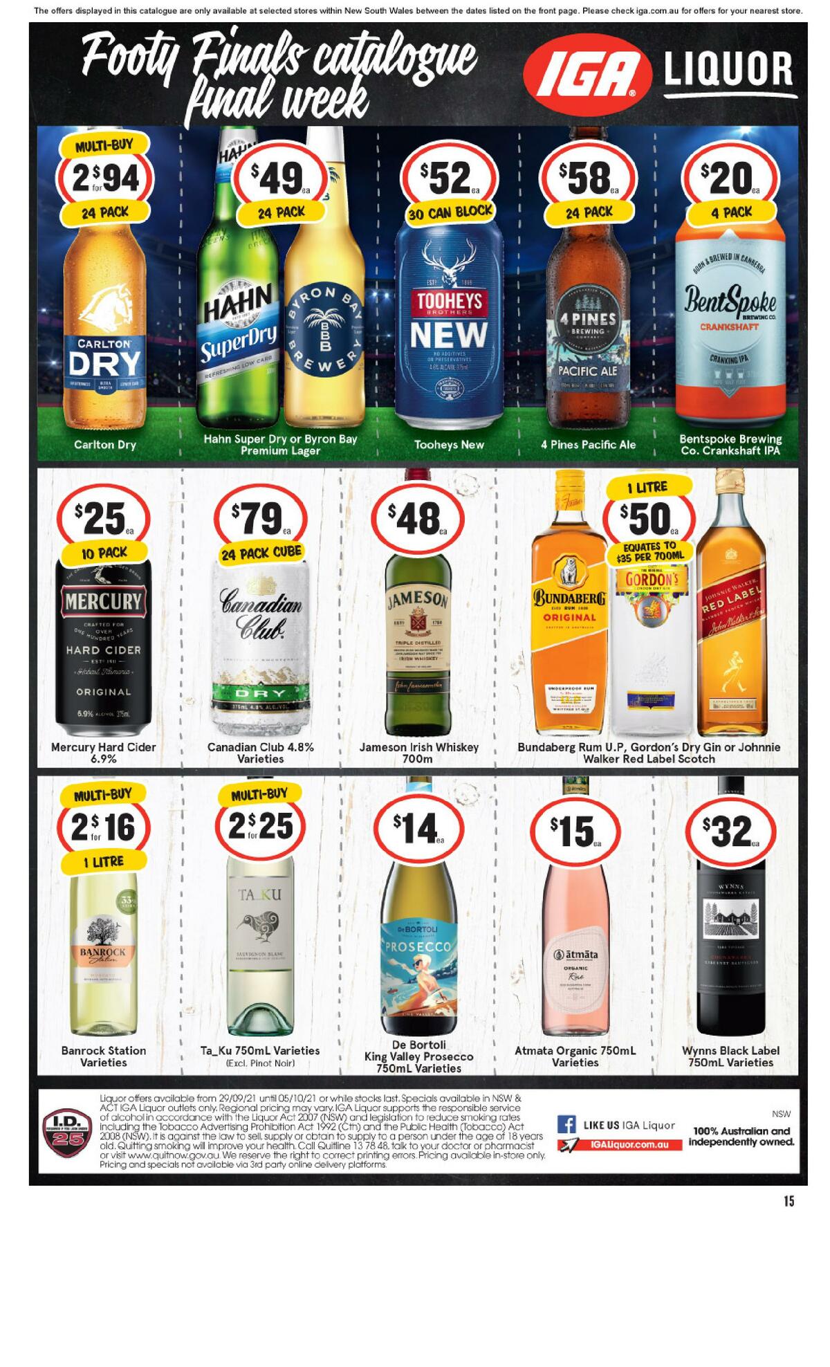 IGA Catalogues from 29 September
