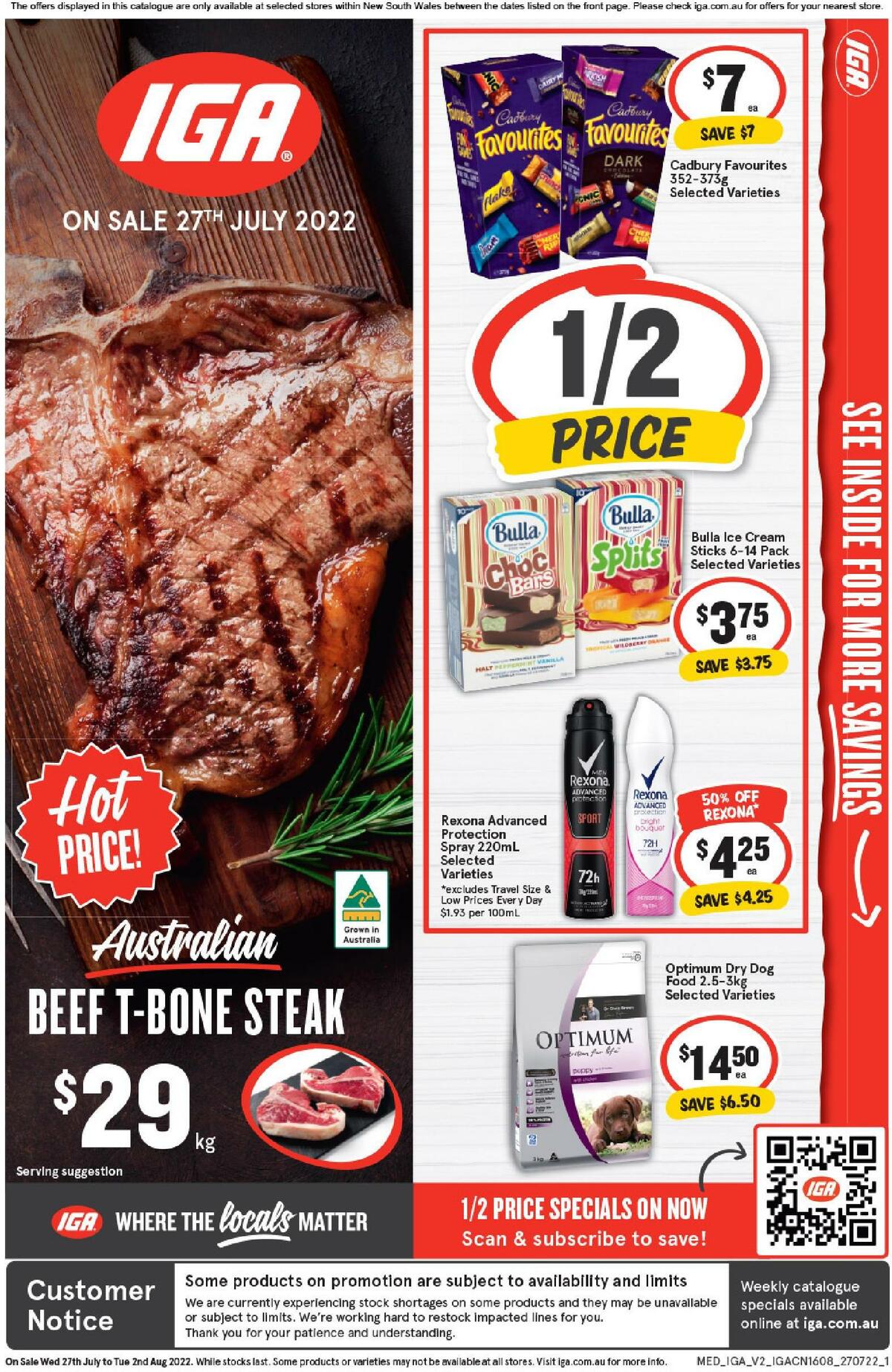 IGA Catalogues from 27 July
