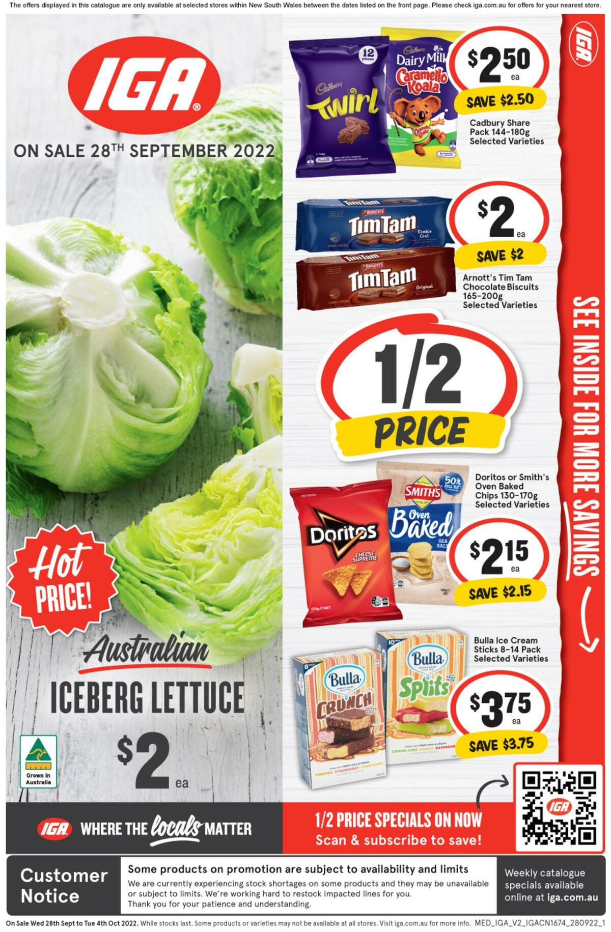 IGA Catalogues from 28 September