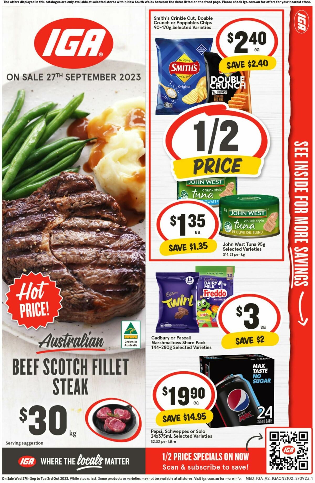 IGA Catalogues from 27 September