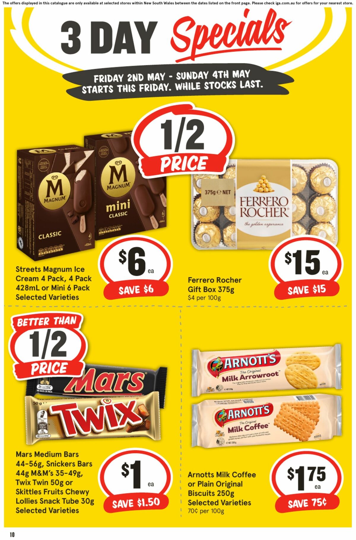 IGA 3 Day Specials Catalogues from 2 May