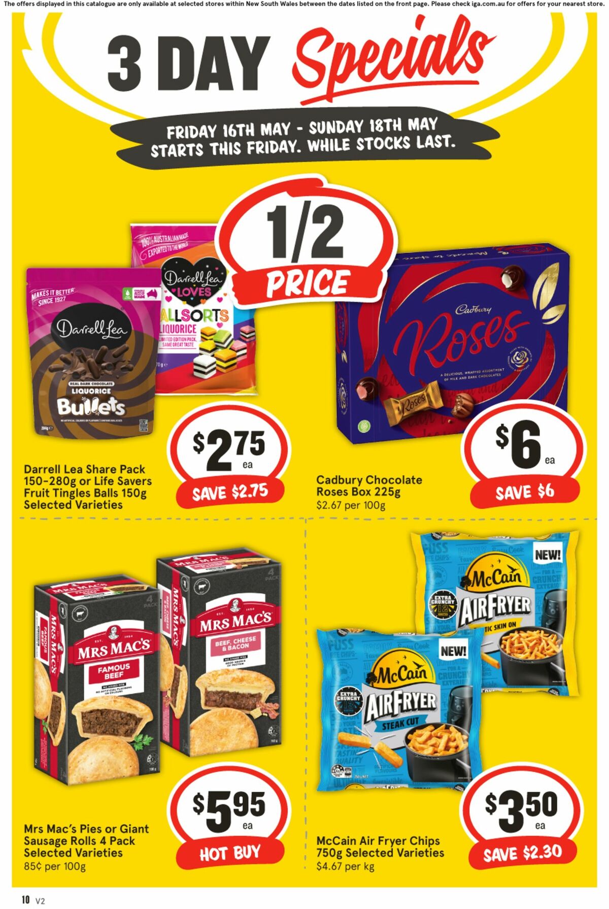 IGA 3 Day Specials Catalogues from 16 May