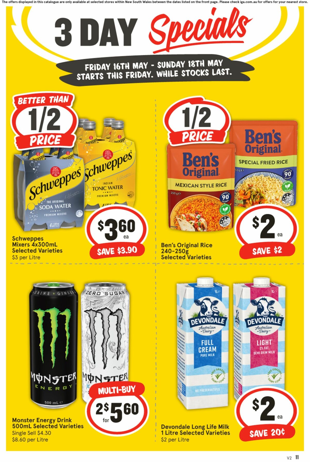 IGA 3 Day Specials Catalogues from 16 May