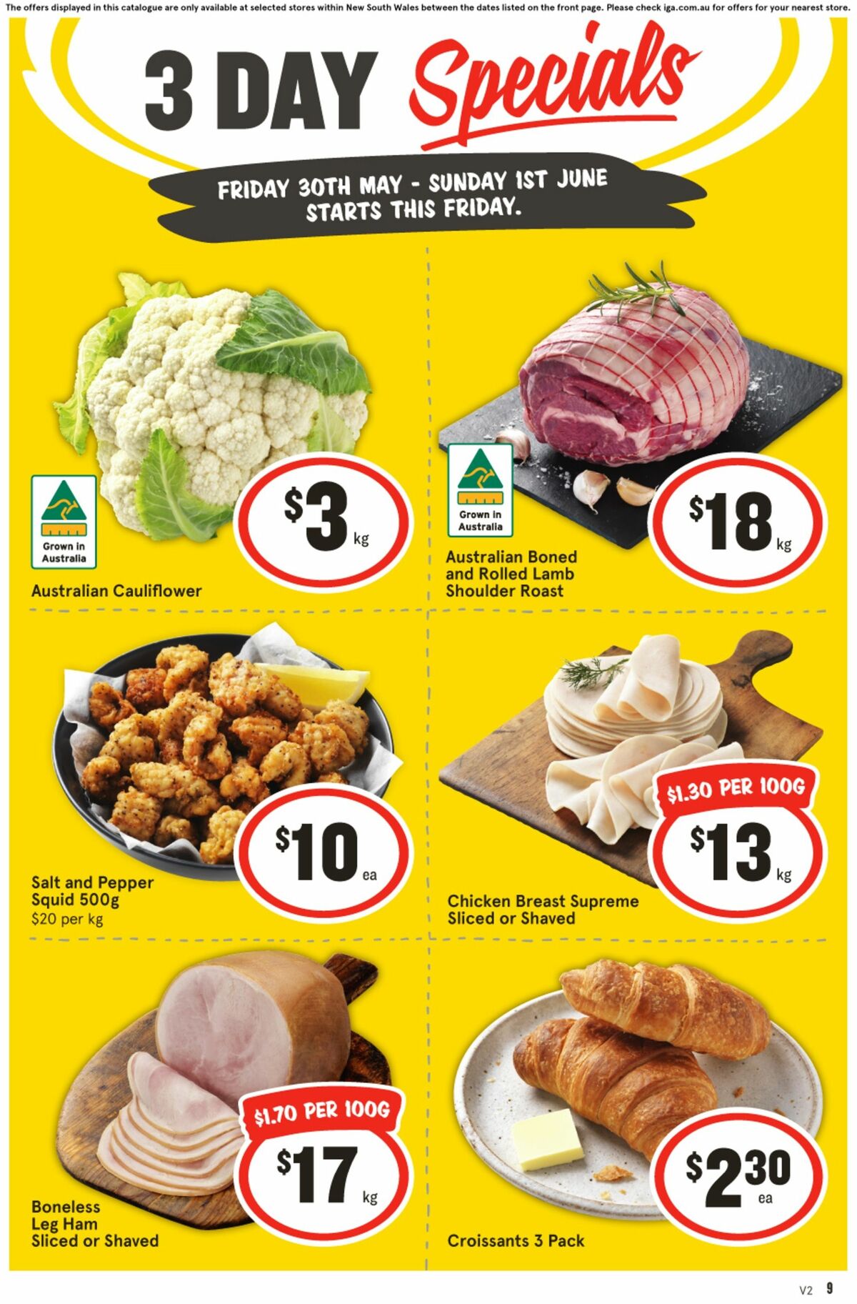 IGA 3 Day Specials Catalogues from 30 May