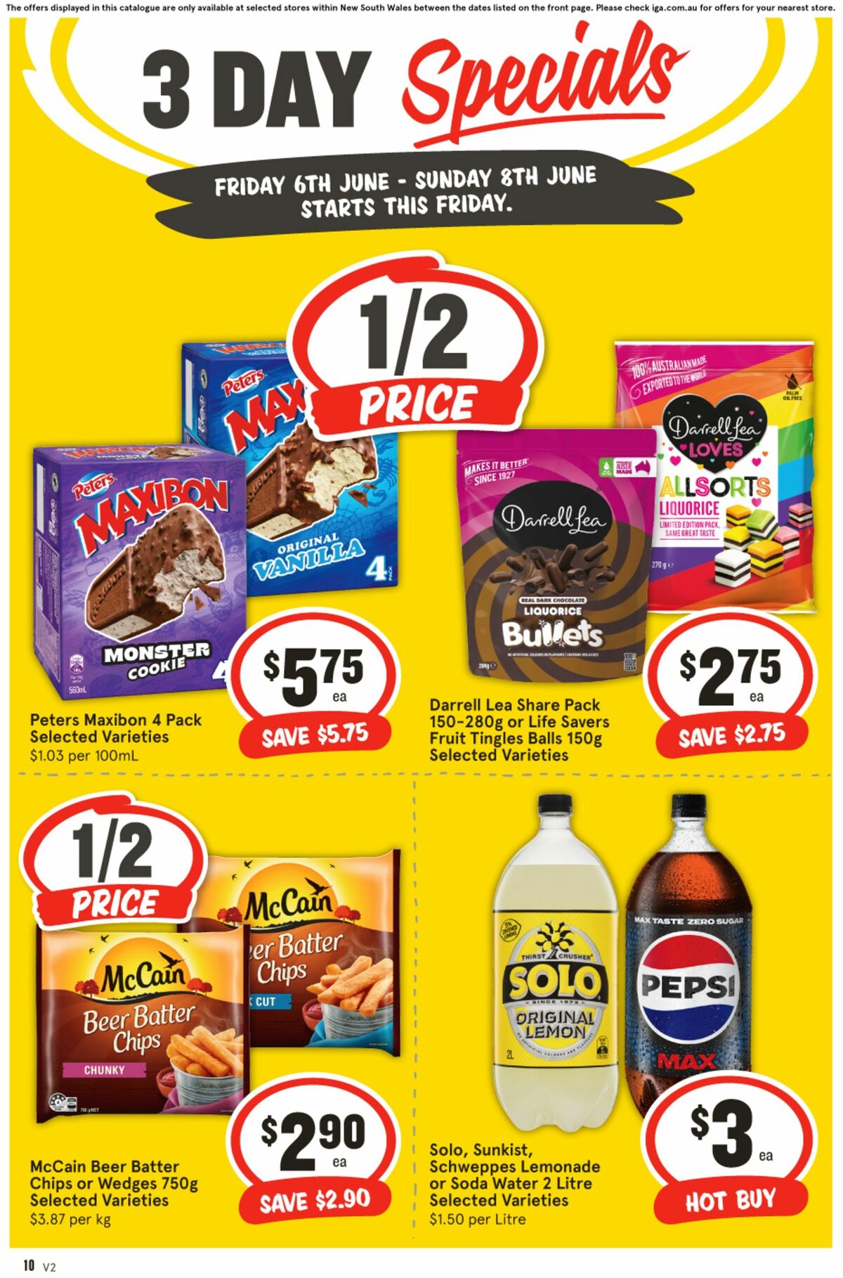IGA 3 Day Specials Catalogues from 6 June