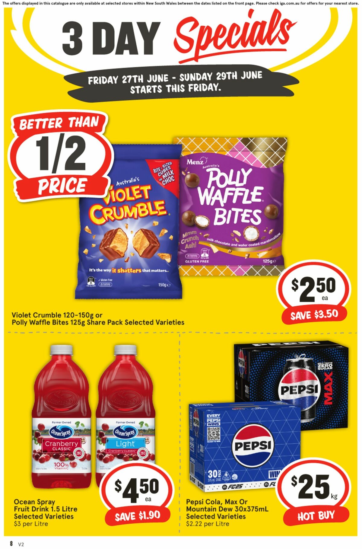 IGA 3 Day Specials Catalogues from 27 June