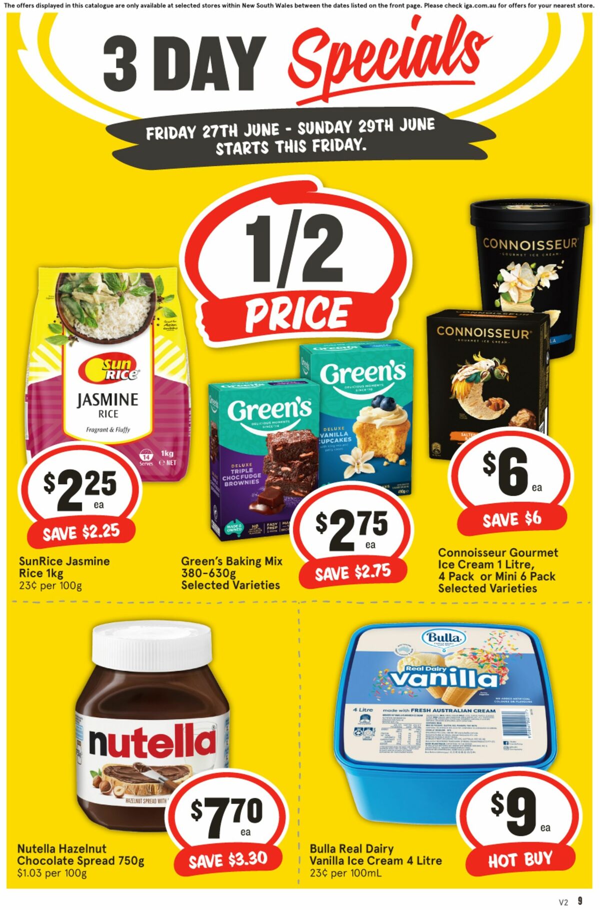 IGA 3 Day Specials Catalogues from 27 June